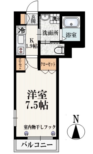 メゾン ドゥ エムの間取り|★角部屋２面窓あり★
