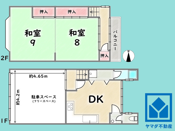 南区唐橋経田町の間取り