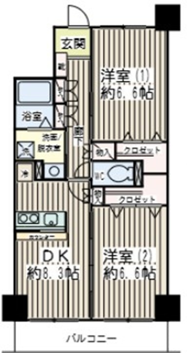 スカイ６１の間取り|間取りです。