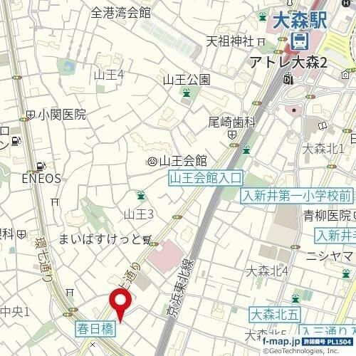 アクロコート大森山王の地図