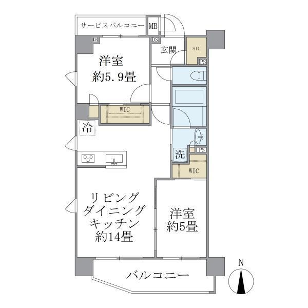 Ｓｏｌａｓｔ　Ｓｑｕａｒｅ綾瀬の間取り