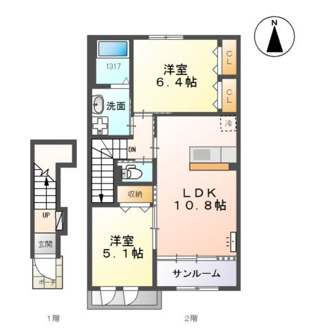 Ｇｒａｉｎ-Ｄの間取り