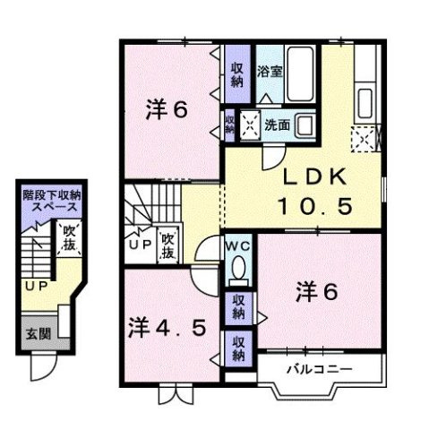 プリムヴェール　Ａの間取り
