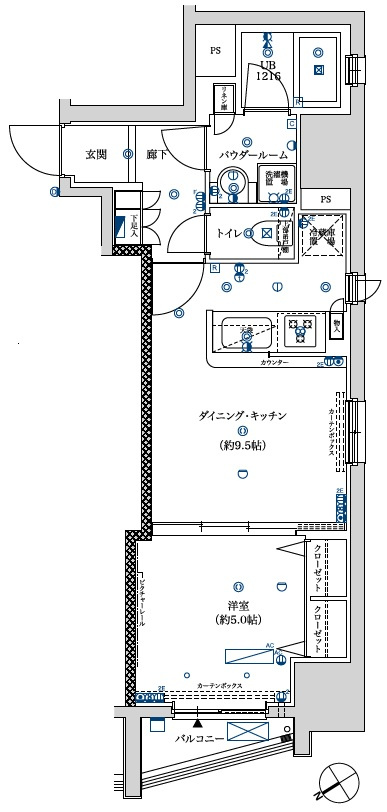 フェルクルール上野駅前の間取り