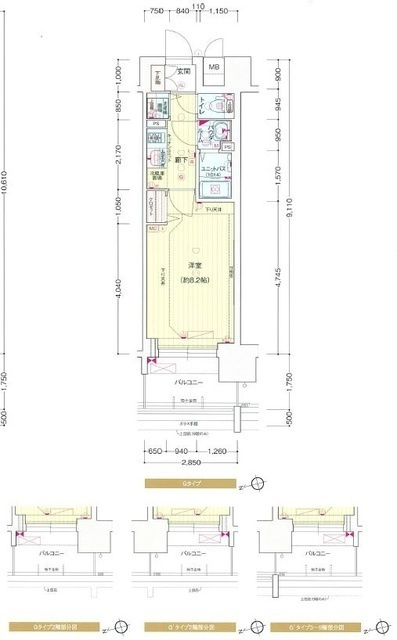 プレサンスジェネ千種内山Ⅱの間取り