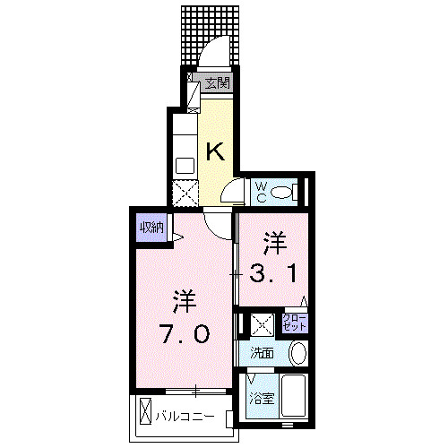 セレーノ　モチヅキⅠの間取り