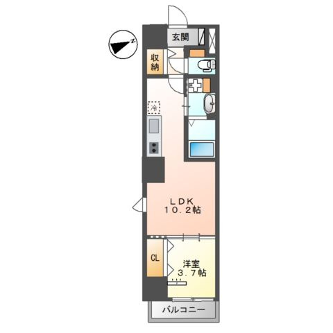シエスタ河原町の間取り