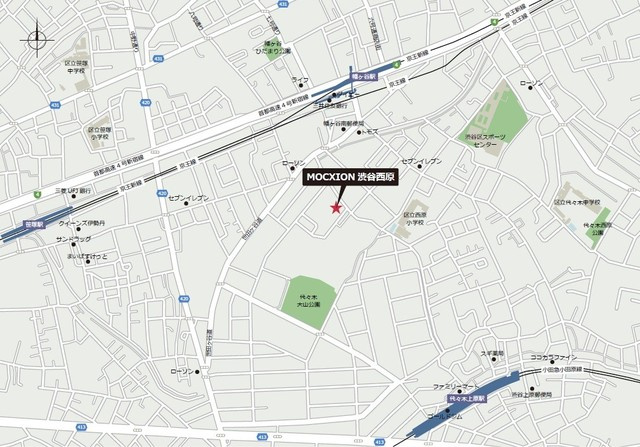 ＭＯＣＸＩＯＮ渋谷西原の地図