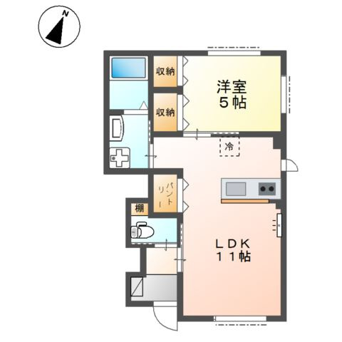 パレス北野の間取り