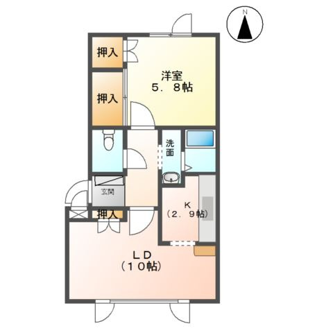 ラ・パークうえさかⅥの間取り