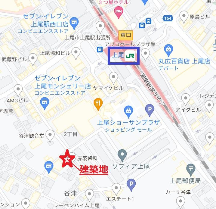 スリーミニッツ上尾の周辺