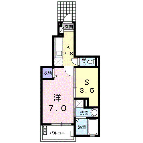シャンドゥ　フルールⅡの間取り