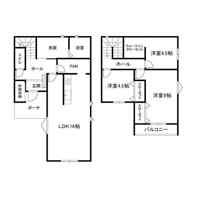 羽島郡岐南町三宅５丁目のタウンの間取り