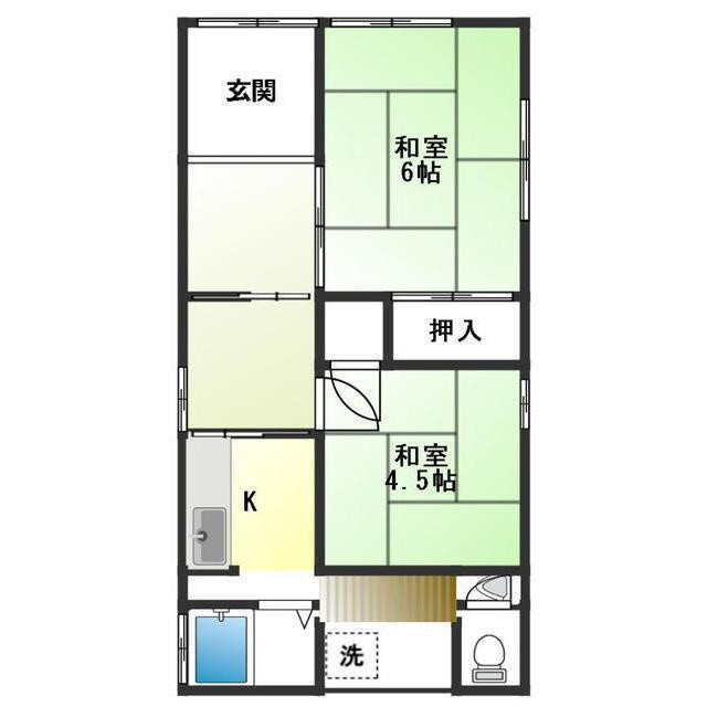 岐阜市山吹町５丁目の一戸建ての間取り