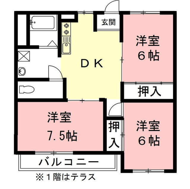 セジュール神野の間取り