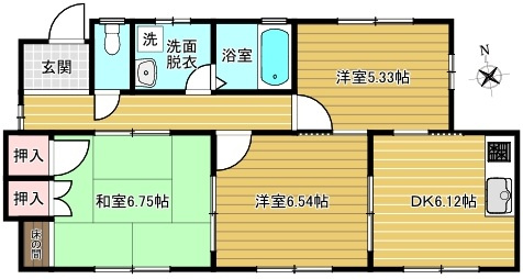 鈴鹿市岸岡町の戸建の間取り