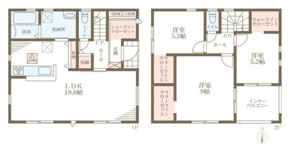 リーブルガーデン丹波市町 １号棟 ／新築一戸建の間取り