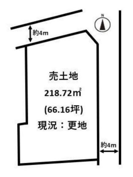 橿原市新賀町の売地の土地図