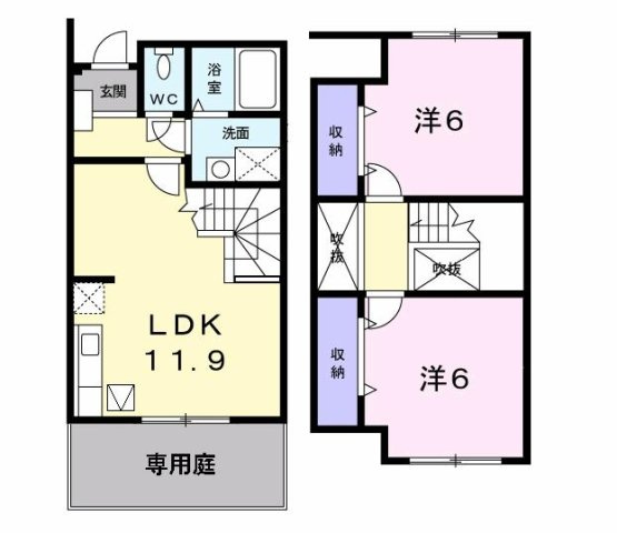 ロジュマン陣中第１の間取り