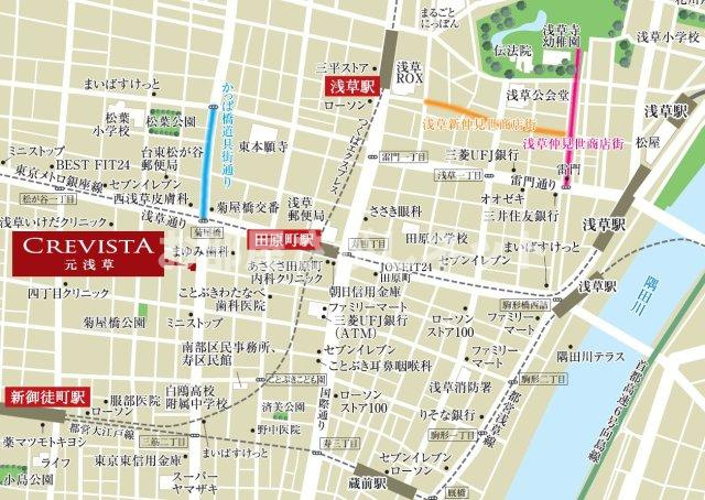 クレヴィスタ元浅草【おとり物件なし】の地図