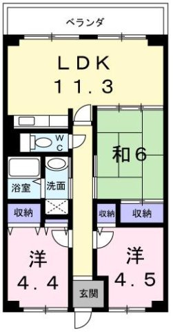 プラージュ浜寺の間取り