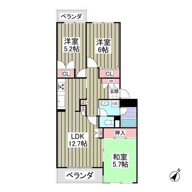 ラレーブ八千代台の間取り