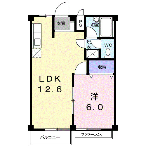 コーポあづまⅢの間取り