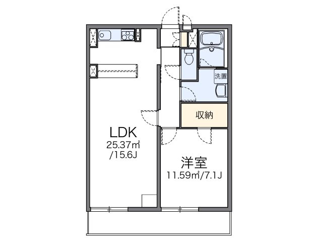 レオパレス紫峰ヶ丘Ⅰの間取り