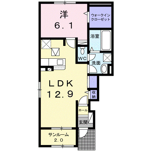 ベル　オーヴⅧ　Ａの間取り