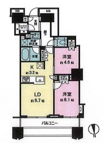 富久クロスコンフォートタワーの間取り