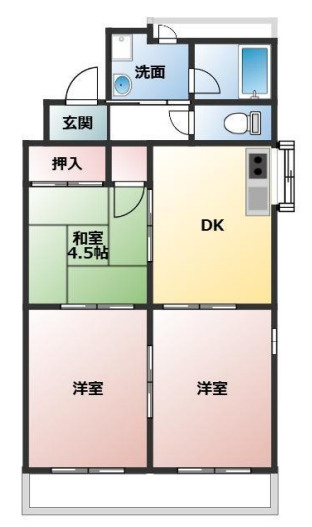 寿ハイツの間取り