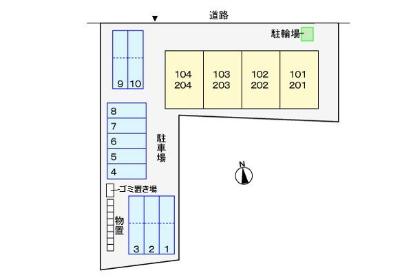 Ｃａｓａ　Ａｌｅｇｒｅの駐車場