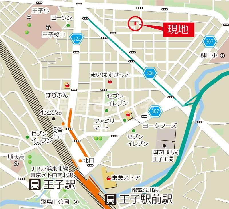 ソラナ王子【おとり物件なし】#学生・社会人にオススメ！初期費用分割払いOK！の地図
