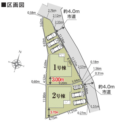 【区画図】 | 裾野市平松 新築一戸建て 1号棟 | 1号棟の区画図です