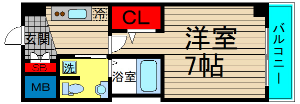 ラシーヌ天王寺町南の間取り