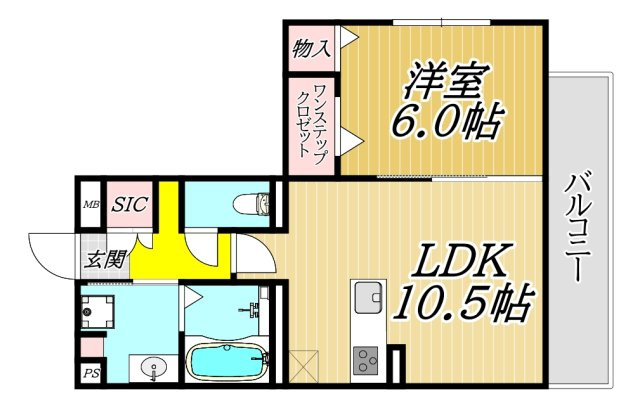 D-roomフェニックス武庫川東の間取り