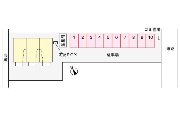 クレール・ボヌールの駐車場
