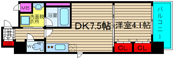 コンフォリア心斎橋EASTの間取り|現状有姿　階数によって建具や床材などの色が違います