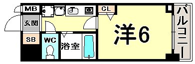 エステムコート神戸元町通の間取り
