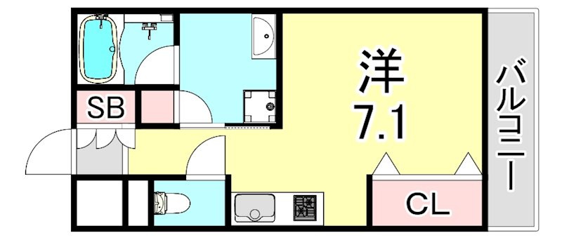 ジオエント西宮北口の間取り