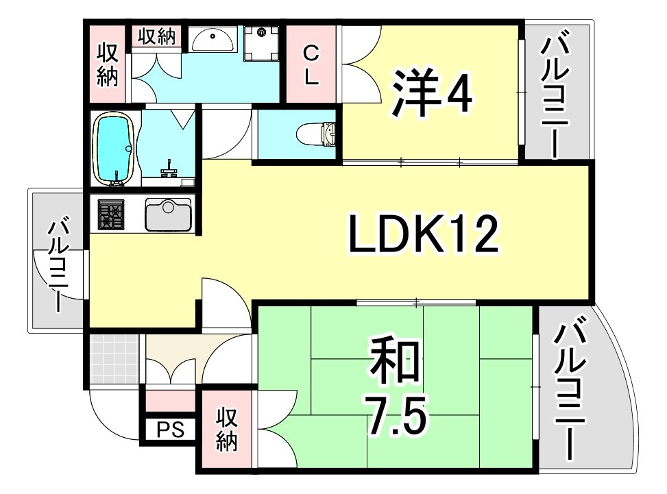 プレシードA棟の間取り