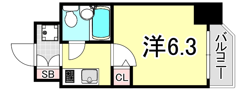 フォーリアライズ難波南ファーロの間取り