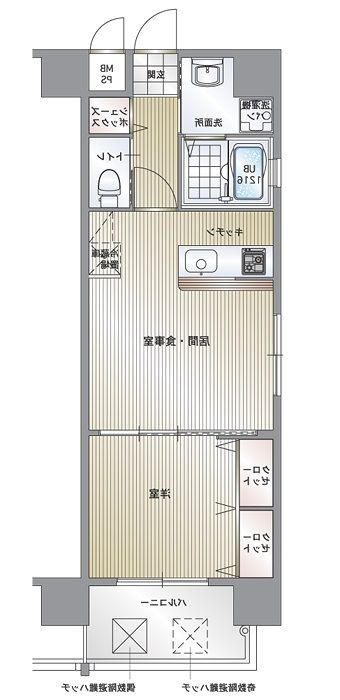 エンクレスト博多駅南Ⅱの間取り