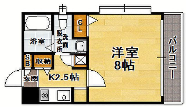 ピュアドームラシュールイン博多の間取り
