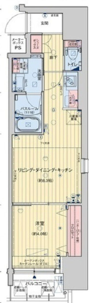 コンフォリア西天満の間取り