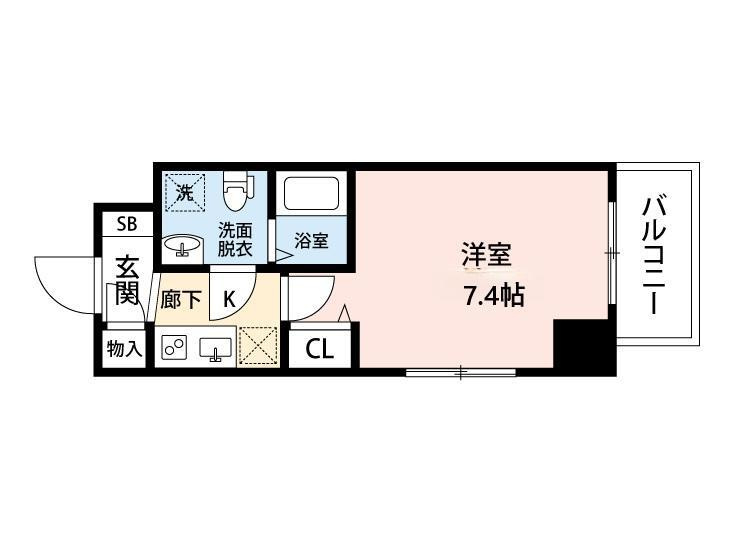 シャルマンパレ神戸花隈の間取り