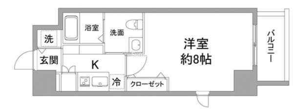 大阪市浪速区敷津西１丁目の賃貸マンションの間取り