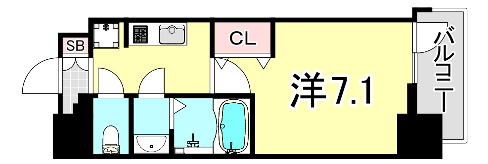 尼崎市昭和通５丁目の賃貸マンションの間取り