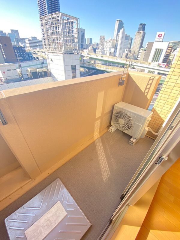 大阪市中央区農人橋３丁目の賃貸マンションのバルコニー