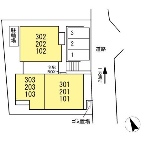 セレスティア唐山町の区画図